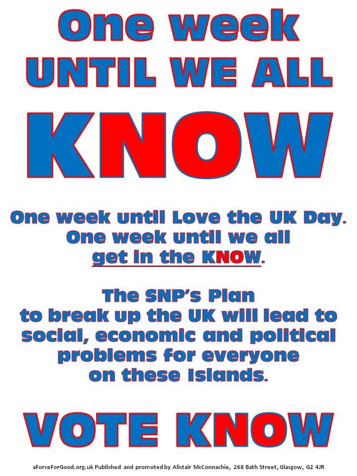 One Week Until we all Know
